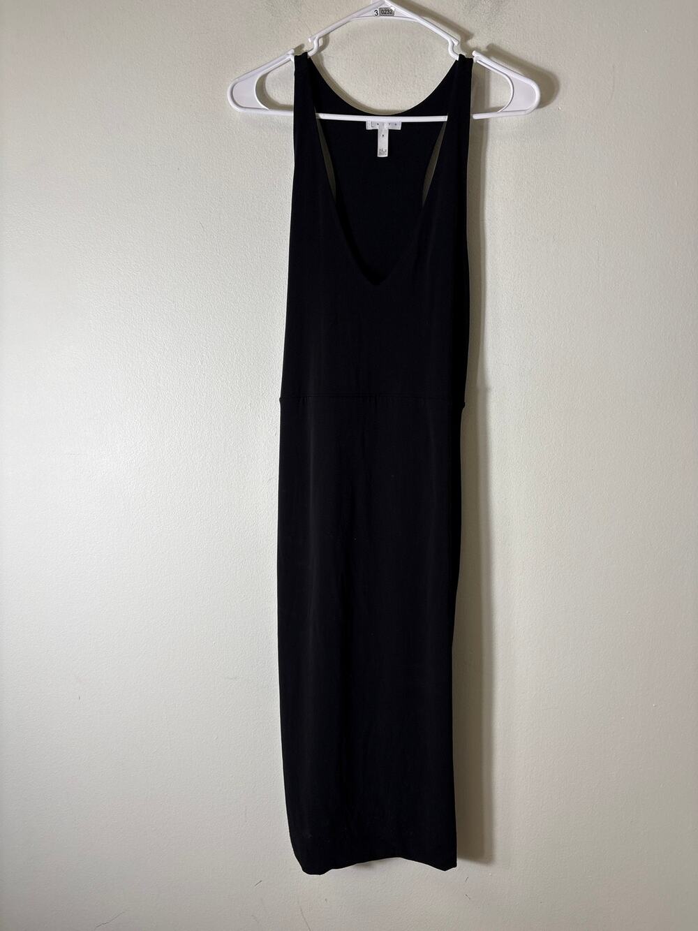 Leith Black Soft Tee Midi Dress Sz M